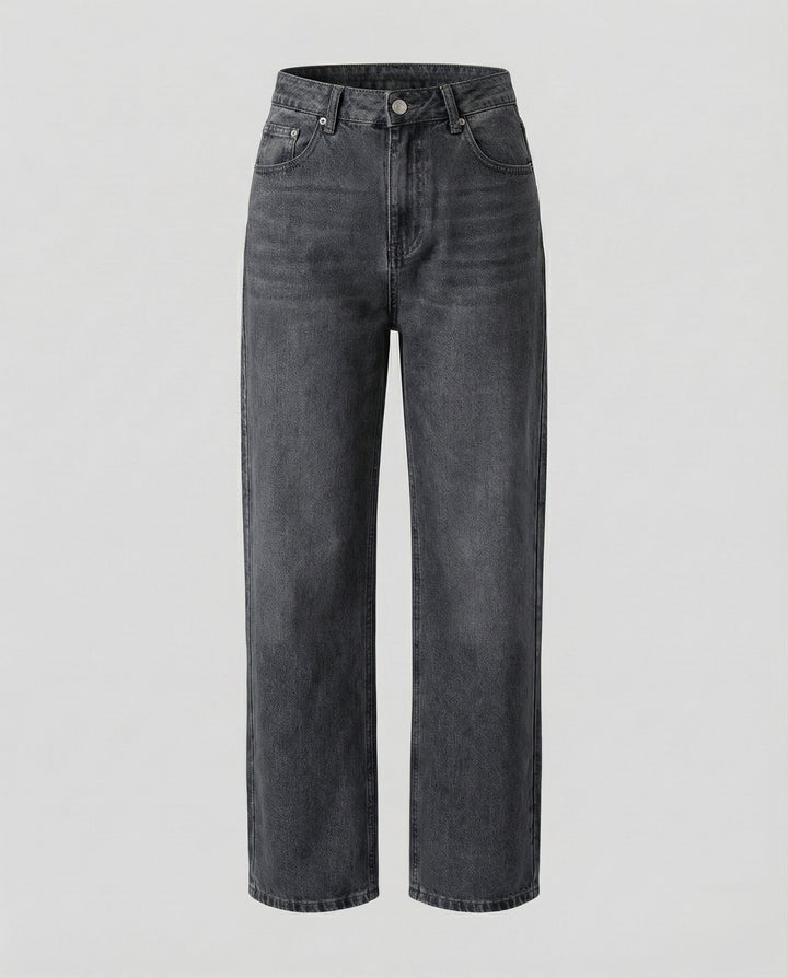 Serena — Jeans Balloon Donna Larghi Dritti con Fondo Elastico, Lina Milano