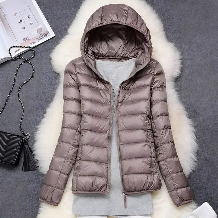 Simona — Giubbotto Donna Invernale Leggero Trapuntato con Polsini Elastici, Lina Milano