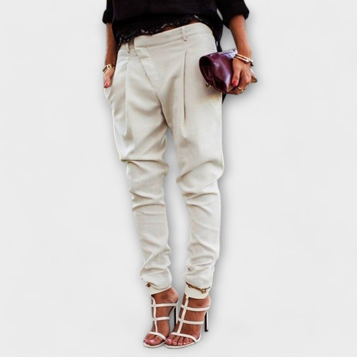 Stefania — Pantaloni Eleganti Donna Larghi con Elastico e Caviglia Stretta, Lina Milano