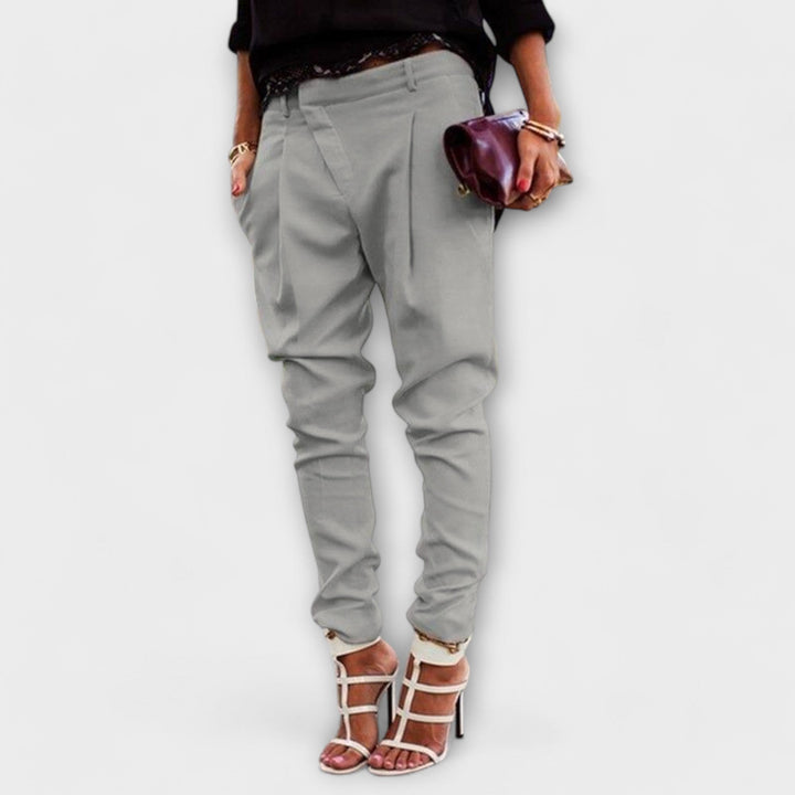 Stefania — Pantaloni Eleganti Donna Larghi con Elastico e Caviglia Stretta, Lina Milano