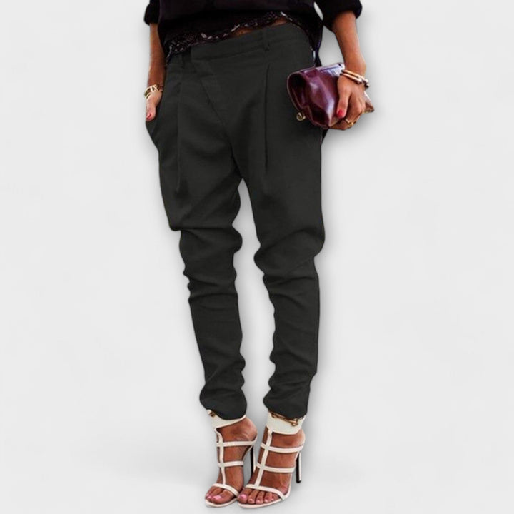 Stefania — Pantaloni Eleganti Donna Larghi con Elastico e Caviglia Stretta, Lina Milano