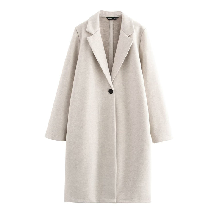Susanna — Cappotto Donna Invernale Lungo con Revers e Un Bottone, Lina Milano