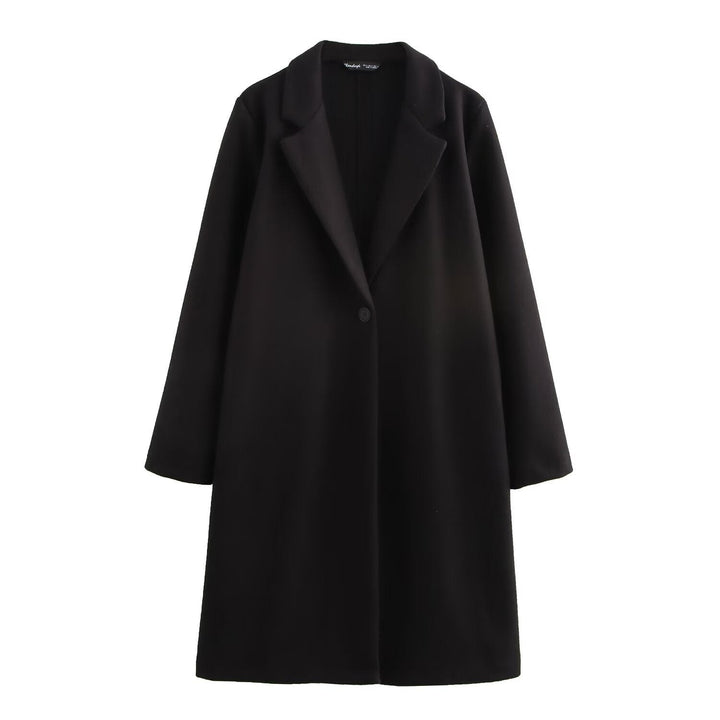 Susanna — Cappotto Donna Invernale Lungo con Revers e Un Bottone, Lina Milano