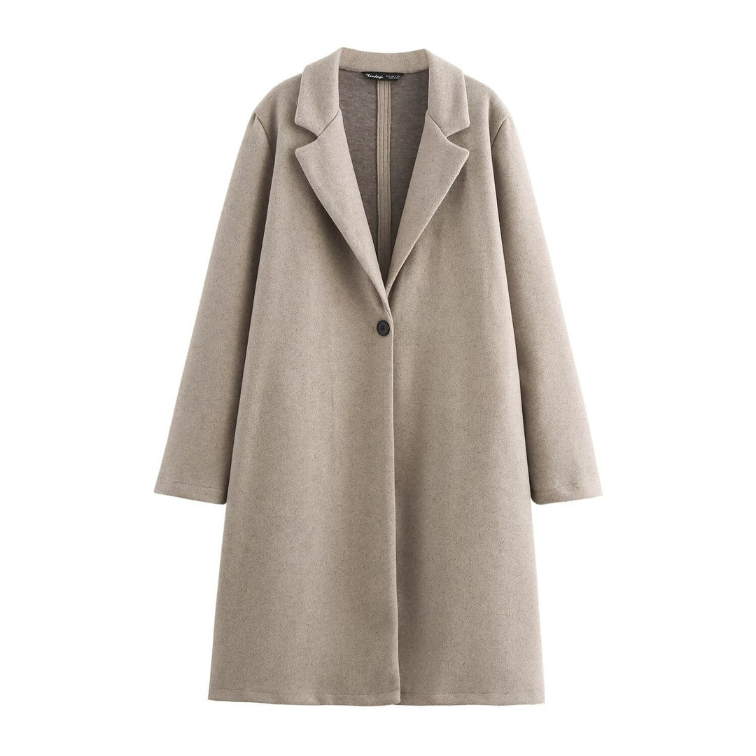 Susanna — Cappotto Donna Invernale Lungo con Revers e Un Bottone, Lina Milano