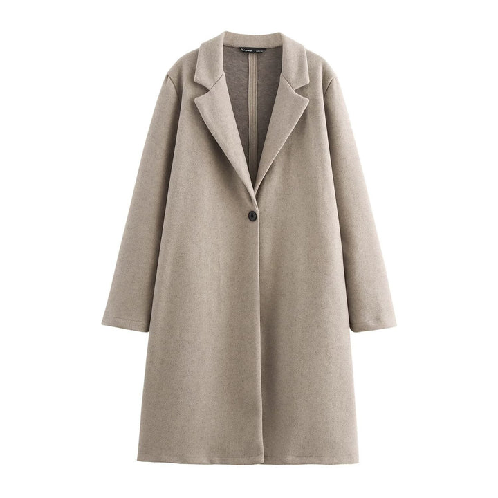 Susanna — Cappotto Donna Invernale Lungo con Revers e Un Bottone, Lina Milano