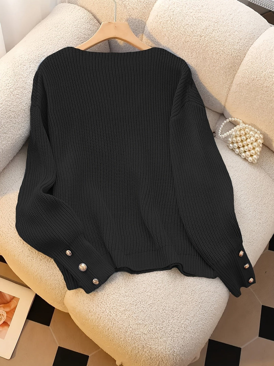 Teodora — Maglioncino Donna Elegante a Coste con Scollo a V, Lina Milano